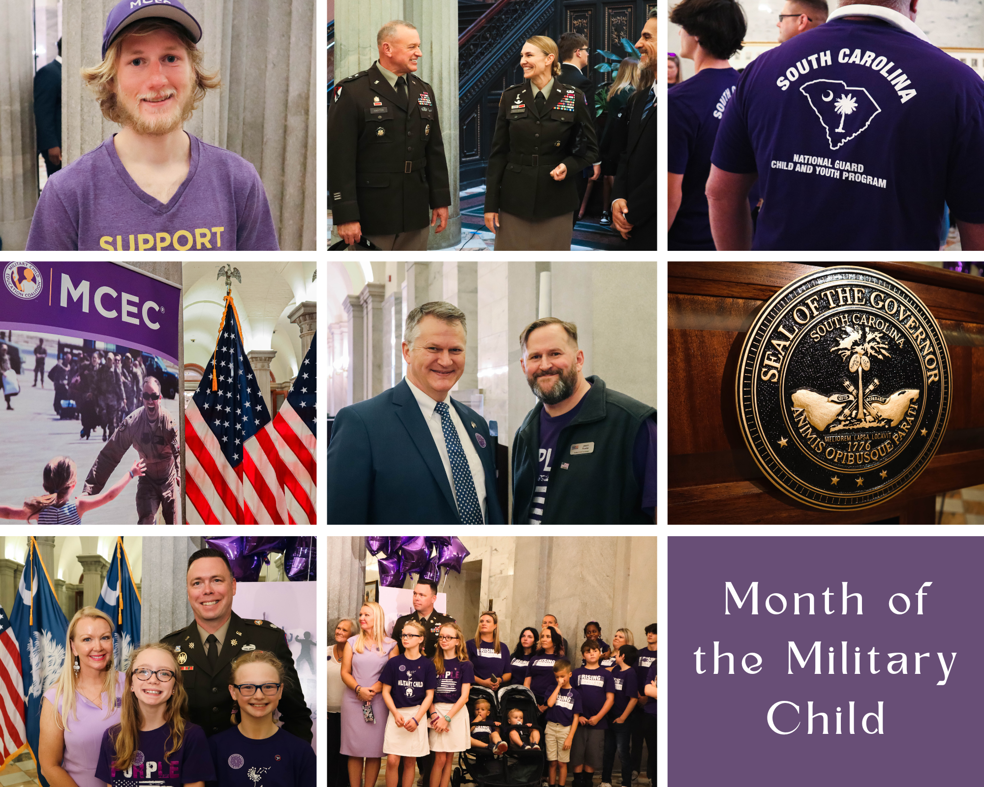 month of the military child collage