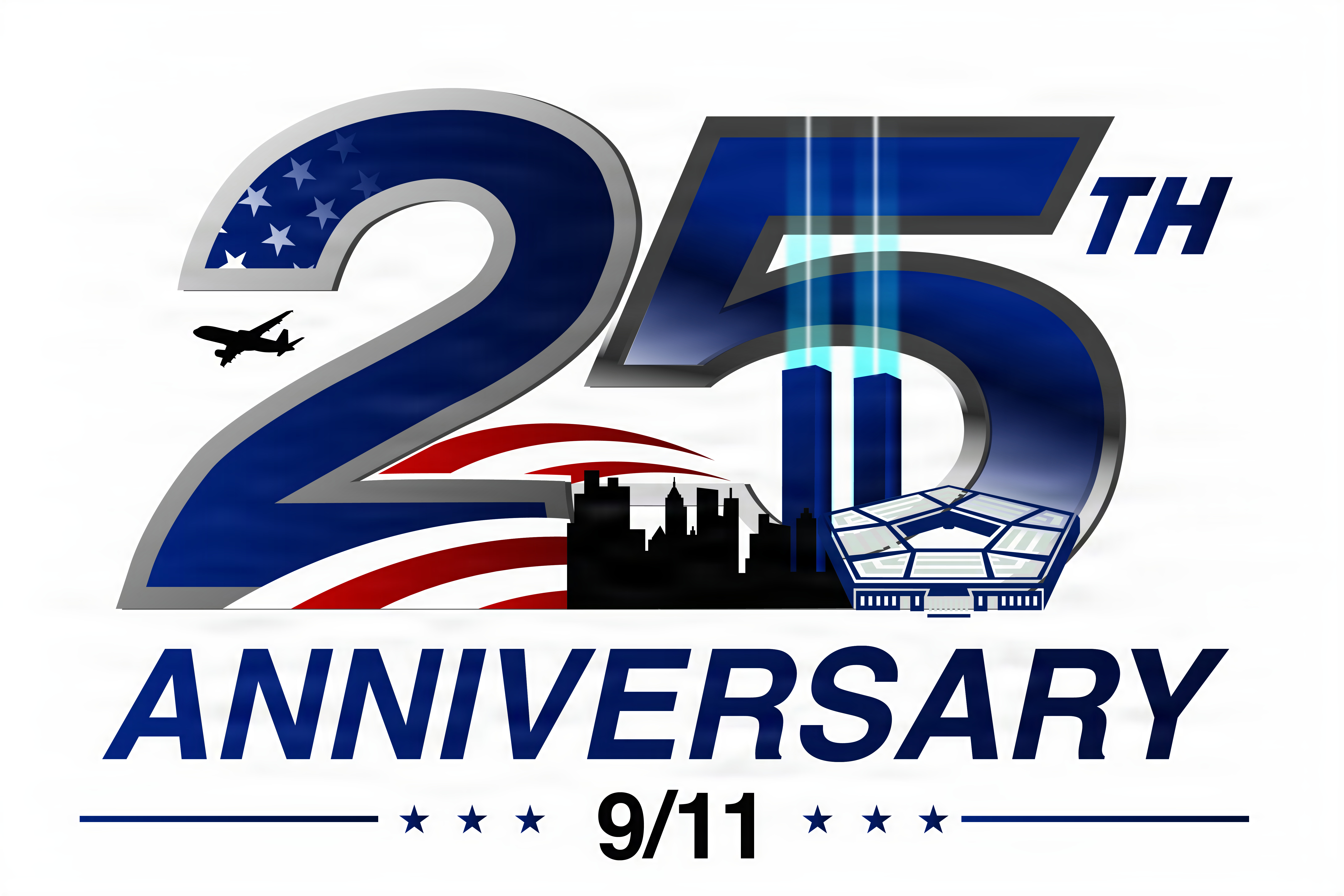 25th Anniversary of 9-11 Logo