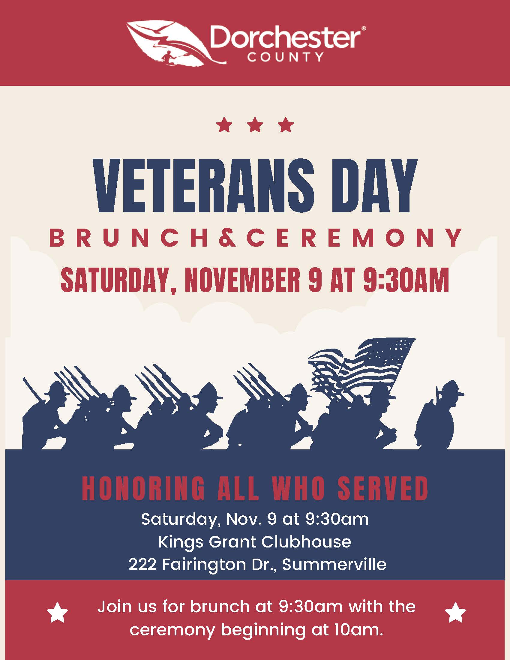 Dorchester County Veterans Day Brunch & Ceremony