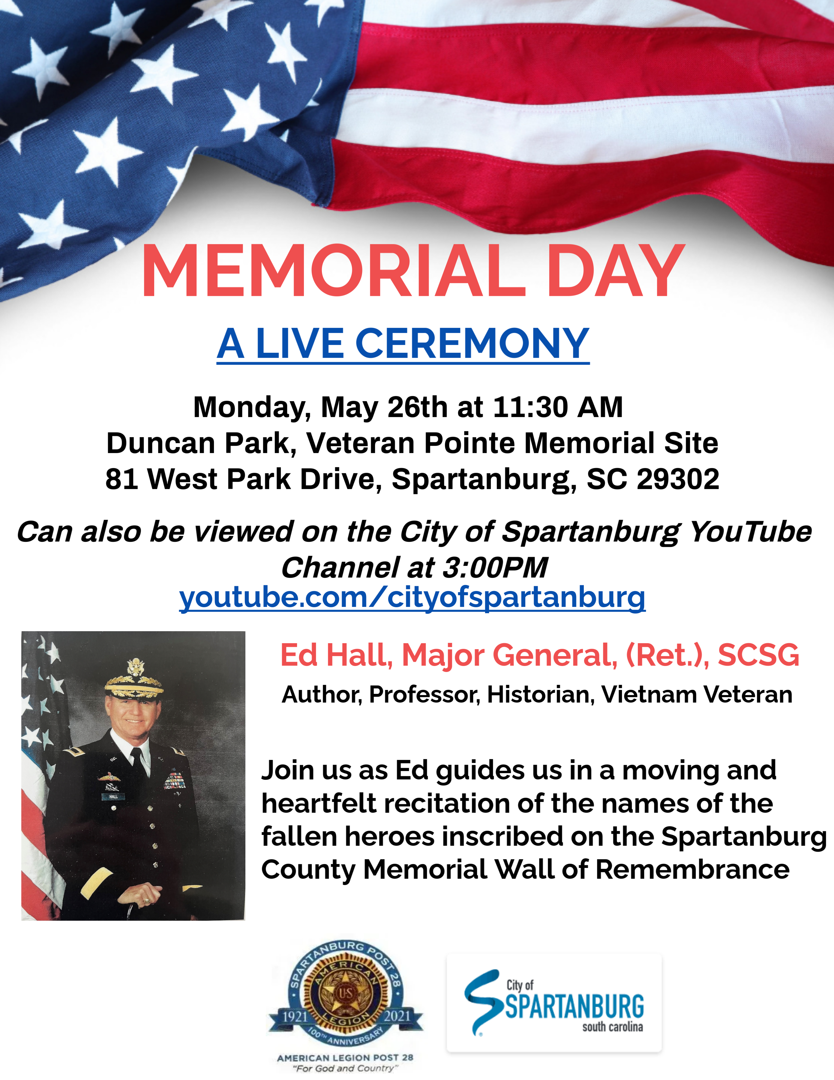 Memorial Day Reading of Names on the wall 