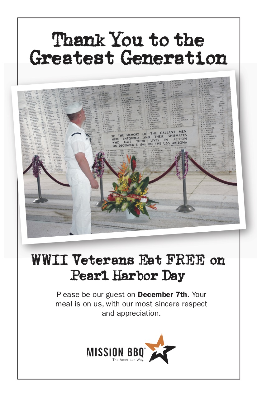 Pearl Harbor Day at Mission BBQ
