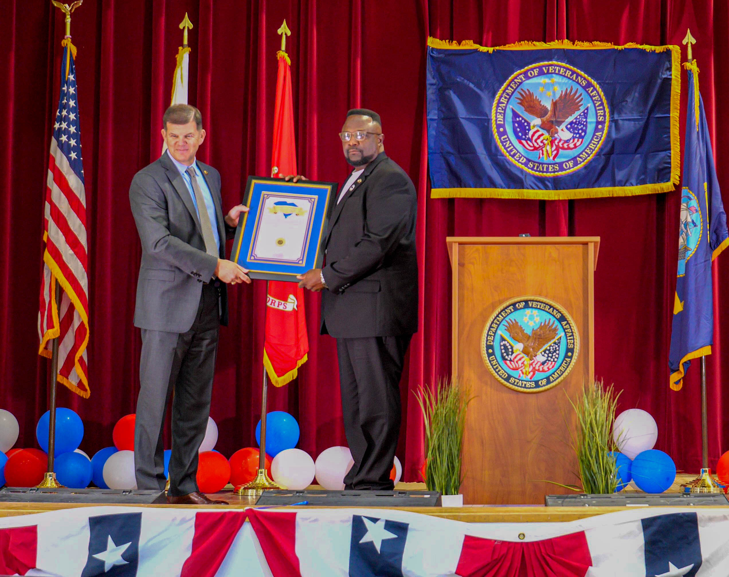 Secretary Todd B. McCaffrey and CSM Robert Clark