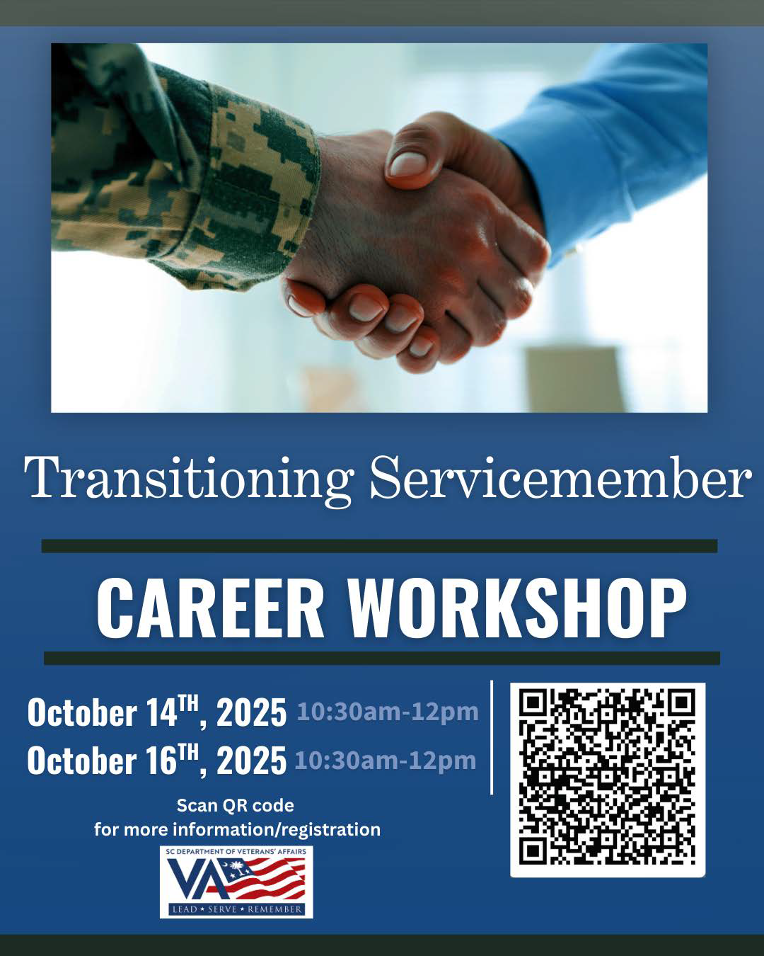 SCDVA Transitioning Servicemember Career Workshop | SC Department Of ...