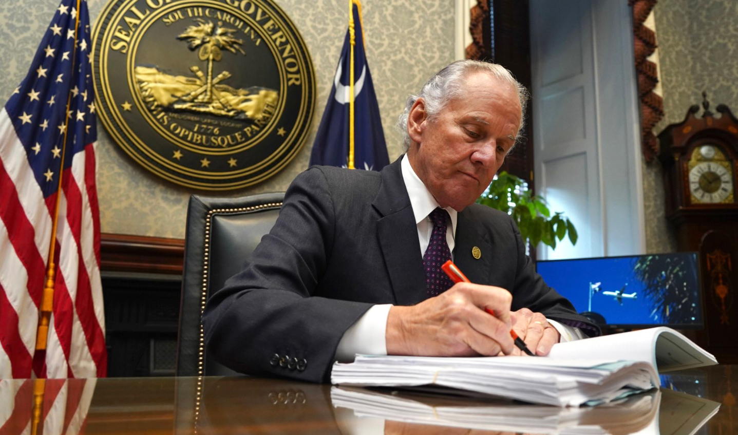 Governor Henry McMaster signing bill