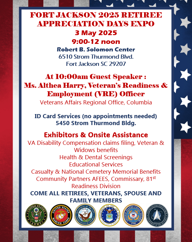 2025 Fort Jackson Retiree Appreciation Days