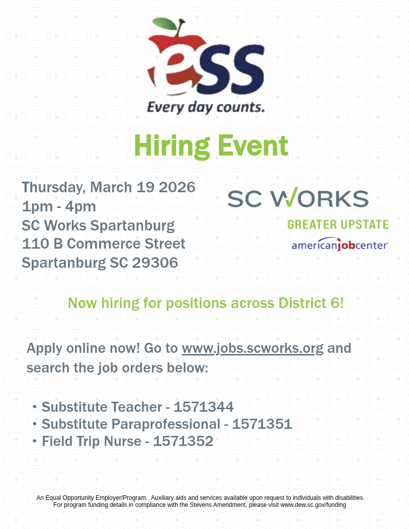 ESS Hiring Event Flyer