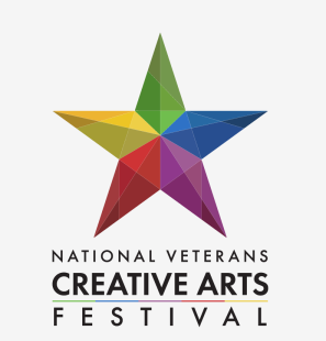 National Veterans Creative Arts Festival logo with multi-colored star