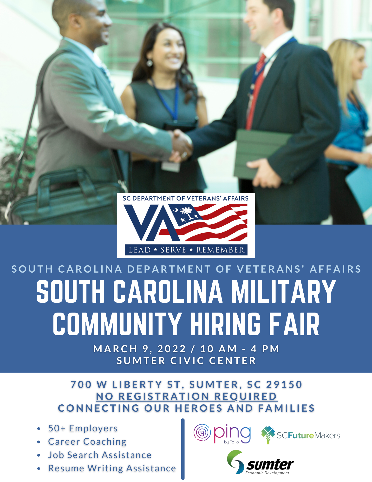 South Carolina Military Community Hiring Fair flyer