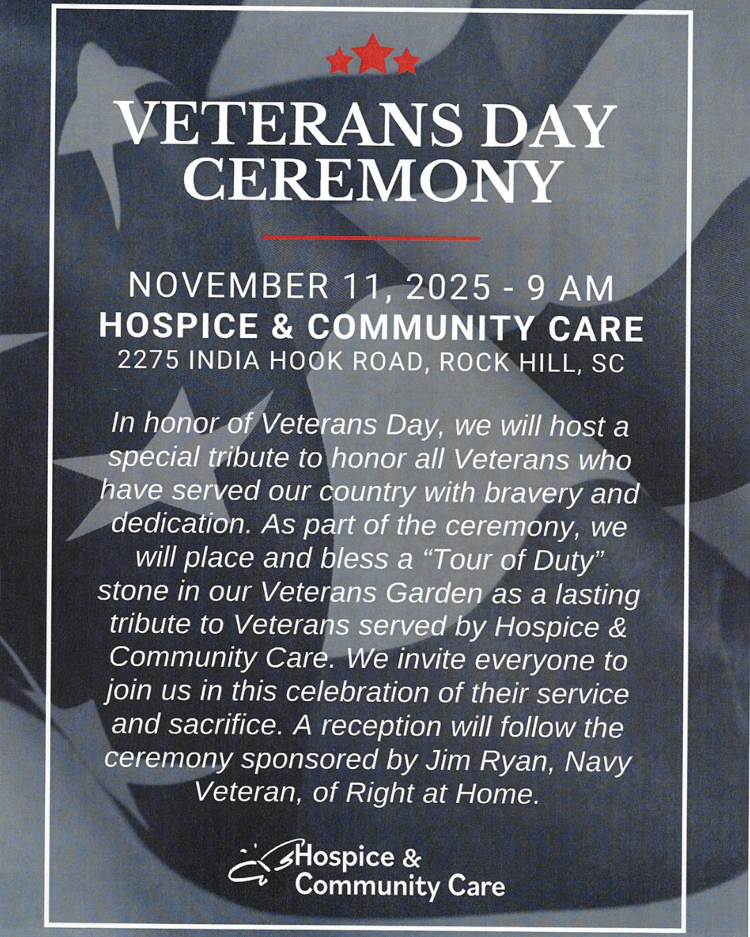 Hospice Veterans Day Ceremony