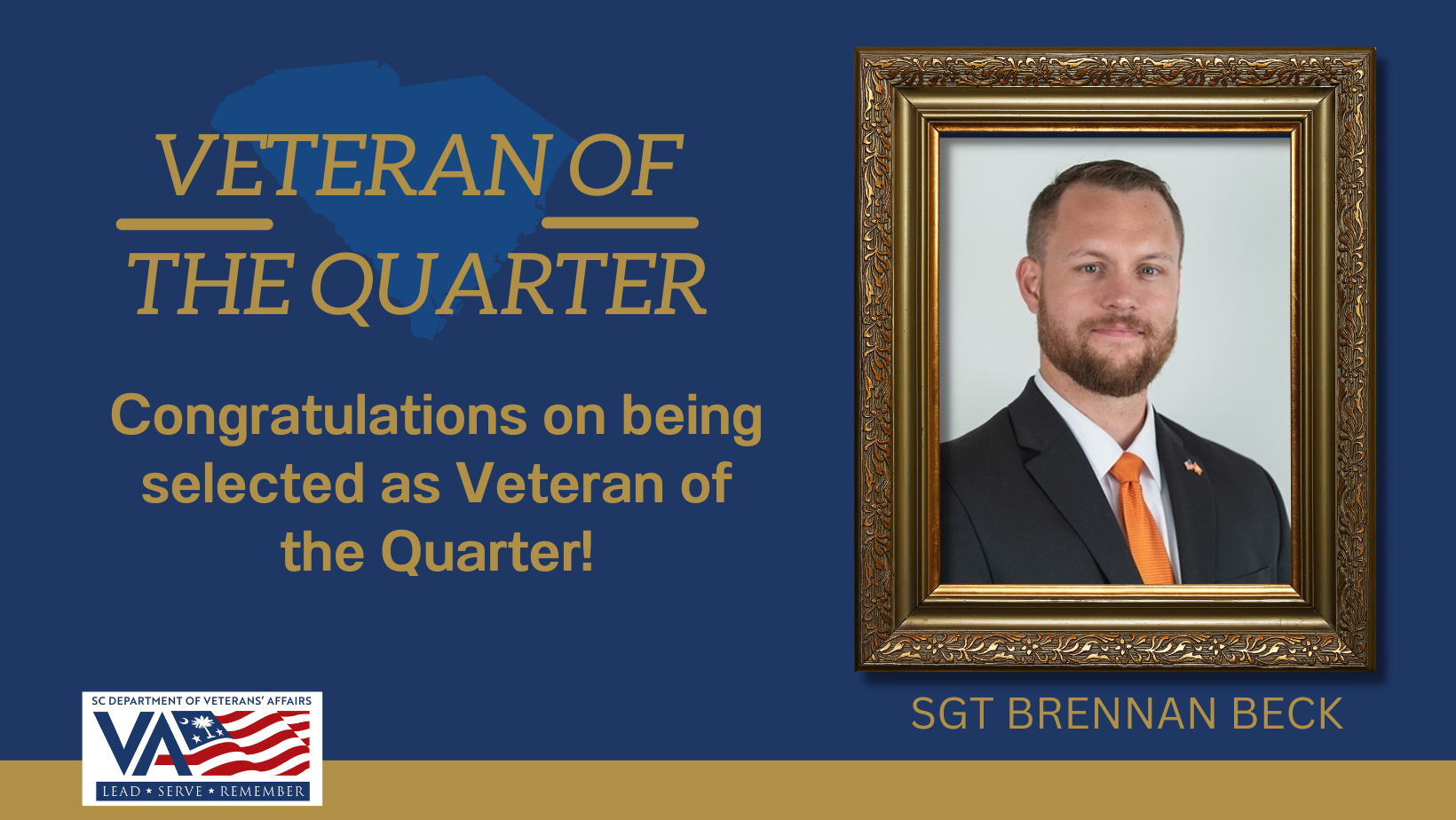 Brennan Beck -Veteran of the Quarter