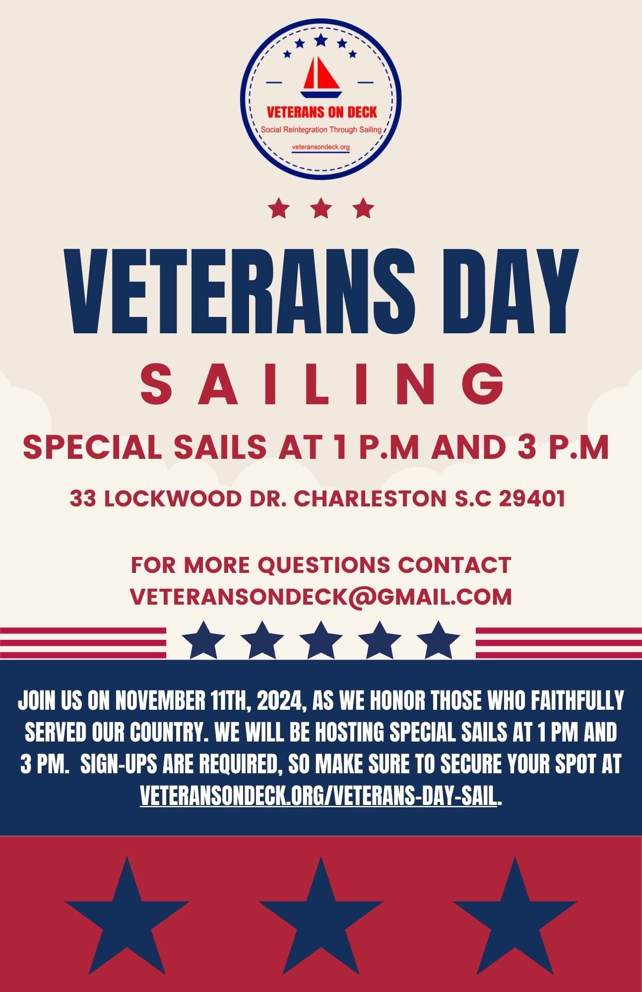 Vets Day Sailing Event