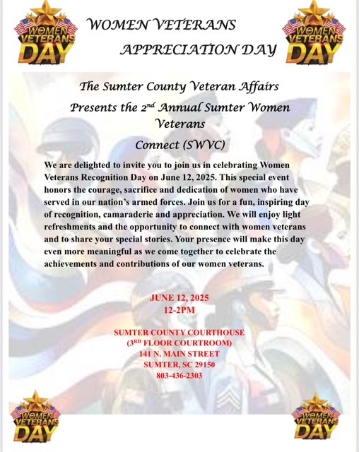 Women Veterans Appreciation Day, Sumter, SC